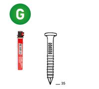 PACK 34° 40X35 ANNELÉES GALVA + 2 GAZ - ASLAFIX - P3440356
