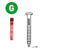 PACK 34° 40X40 ANNELÉES GALVA + 2 GAZ - ASLAFIX - P3440406