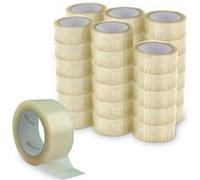 Waytex Pack de 36 rouleaux de Ruban Adhésif d'Emballage Pro TRANSPARENT 66m x 50mm, Silencieux, en Polypropylène épaisseur 50 microns