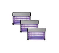 pack 3x destructeurs d'insectes electrique 20w antimoustiques 80m2 silencieux