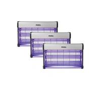 Pack PEREL 3x Destructeurs d'insectes Electrique 30W Anti-Moustique 230V 100m2