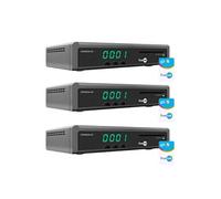 PACK 3X ORS9939HD Récepteur TV Satellite HD enregistreur USB + Carte Fransat (Satellite Eutelsat)