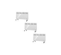 pack 3x radiateurs mobiles à convection 2000w écran numérique programmateur