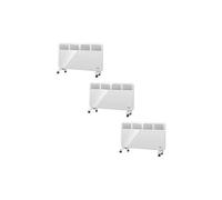 supra pack 3x radiateurs mobiles à convection 2000w écran numérique programmateur G