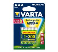 Pack 4 accus AAA 1000mAh Varta Professional