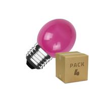 LEDKIA LIGHTING Pack 4 Ampoules LED E27 3W 300 lm G45 Rose Rose