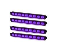 Pack 4 Barres à LED UV 9x1W se reflète sur tissus blanc