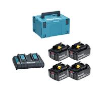 Pack Energie 4x6AH + chargeur double en coffret MAKPAC - MAKITA - 198091-4