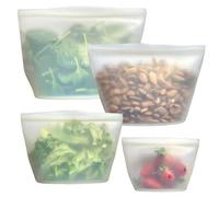 Pack 4 Biotybag® sacs de conservation et de congélation en silicone premium réutilisables zéro plastique - Invention française