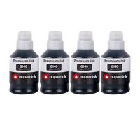 Pack 4 Bouteilles encre GI-40 GI-41 GI-490 Noir compatible pour Canon Haute capacité 135ml