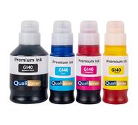 Pack 4 Bouteilles encre GI-40 GI-41 Noir Couleurs compatible pour Canon Haute capacité