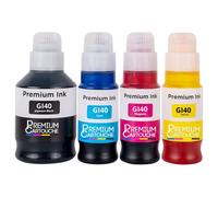 Pack 4 Bouteilles encre GI-40 GI-41 Noir Couleurs compatible pour Canon Haute capacité