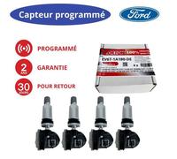 Pack 4 capteurs TPMS 433 MHz préprogrammés pour FORD (Fiesta Mk7/Ka/Ranger/Transit) - jantes alu/tôle
