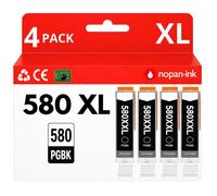 Pack 4 Cartouche CLI-581XXL CLI 581 XXL compatible pour Canon Noir Haute capacité avec puce 4590 pages