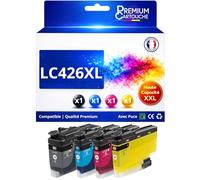 Pack 4 Cartouche d’Encre LC426XL LC426XL LC426 XL Compatible pour Brother MFC-J4335DW MFC-J4340DW MFC-J4535DW MFC-J4540DW Noir Cyan Magenta Jaune Haute capacité avec Puce 6000 5000 Pages