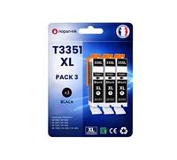 Pack 4 Cartouche T3351 T3331 33XL C13T33514012 C13T33314012 compatible pour Epson 530 540 630 635 640 645 7100 830 900 Noir