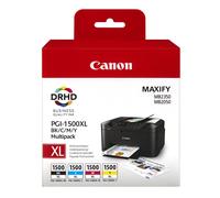 PACK 4 CARTOUCHEs CANON PGI-1500XL / multi pgi 1500xl noire + cyan magenta jaune