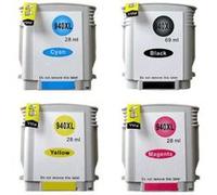 Pack 4 cartouches compatible HP 940XL Noir, Jaune, Cyan, Magenta G
