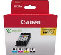Pack 4 cartouches d'encre Canon CLI-581 (Couleurs + Noir)