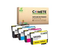 Pack 4 Cartouches d'encre Compatible avec Epson 503 XL Piment Noir Cyan Magenta Jaune