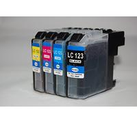 Pack 4 Cartouches d'encre Compatibles Brother LC123-125-127 - pour Imprimantes Jet d'encre Brother
