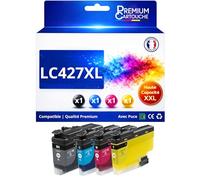 Pack 4 Cartouches LC427XL LC427 XL Compatible pour Brother HL J6010DW MFC J5955DW MFC J6955DW MFC J6957DW MFC J6959DW Noir Cyan Magenta Jaune Haute capacité avec Puce 6000 5000 Pages