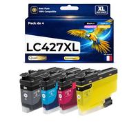 Pack 4 Cartouches LC427XL LC427 XL Compatible pour Brother HL J6010DW MFC J5955DW MFC J6955DW MFC J6957DW MFC J6959DW Noir Cyan Magenta Jaune Haute capacité avec Puce 6000 5000 Pages