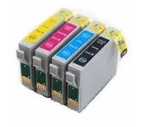 Pack 4 Cartouches T0715 pour imprimante EPSON SX 100 105 110 115 200 205 210 215 218 400 405 405 WiFi 410 415 510W 515W 600FW 610FW - Plein d'encre