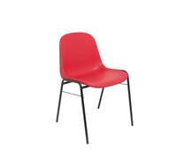 Pack 4 Chaises Alborea Rouge Noir