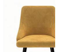 Pack 4 chaises de bar en velours orange et jaune 78 cm - aristote