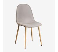 Pack 4 chaises de salle à manger Glamm Bois naturel Brun Moka