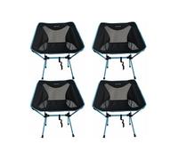 pack 4 chaises moonlight pliante ultra légère et compacte camping noirbleu sac