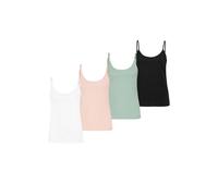 Pack 4 débardeurs femme Jersey ajustables Basic Shirt