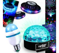 Pack 4 EFFETS Ampoule Mini DIAMS RVBA + OVNI LED + Jeu de lumière SIXMAGIC