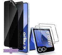 Pack 4 En 1 Protection Écran Pour Samsung Galaxy Z Flip6 ¿ 2 Verres Trempés 9h + 2 Films Hydrogel Anti-Espion, Hd, Sans Bulles, Sensibilité Tactile Préservée