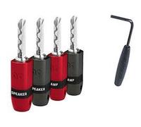 AudioQuest Fiches banane SureGrip 300 Silver (lot de 4)