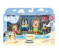 Pack 4 Figurines Bluey La famille à la plage E