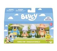 Pack 4 Figurines Bluey La Famille de Bluey en voyage G