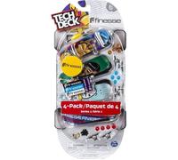 Pack 4 Finger Skates Tech Deck - Planches à roulettes à customiser 96 mm - Modèle aléatoire