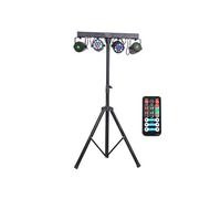 Pack 4 Jeux De Lumière + Portique DJLIGHT65 - Hauteur Max 180Cm - Avec Télécomande