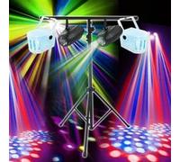 Varytec Pack 4 jeux Derby 4 LEDs RGBW + 2 Flash Small Airship + Portique