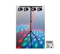 Pack 4 jeux PAR36 DMX à LEDS + support
