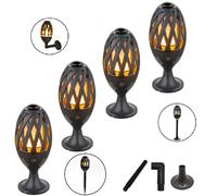 Pack 4 Lampes LED de jardin effet flamme BOMBALIGHT