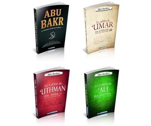Pack 4 livres les Califes bien guidés de l'islam Abû Bakr, Omar, Ali et Uthmân que Dieu les agrée