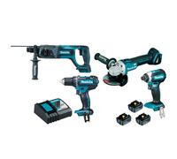 Ensemble de 2 machines 18 V Li-Ion (Dhr264 + Dts141Z) + accessoires