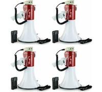 Pack 4 Mégaphones rechargeables 50W LTC MEGA50USB MP3 USB SD AUX Portée 600m - Hauts parleurs Supporter Manifestation Bar Sport