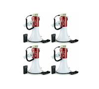 Pack 4 Mégaphones rechargeables 50W MEGA50USB MP3 USB SD AUX Portée 600m - Hauts parleurs Supporter Manifestation Bar Sport