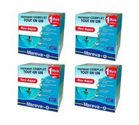 Pack 4 mois traitement Mareva REV-AQUA 4 en 1 piscine 60 à 90m³