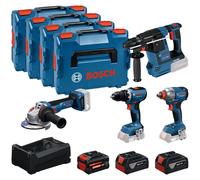 Bosch Kit PRO 18V combiné - GSR 18V-65, GBH 18V-26, 2x GBA 5.0Ah, GAL 12V/18V-80, 4x L-BOXX 136