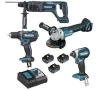Ensemble de 2 machines 18 V Li-Ion (Dhr264 + Dts141Z) + accessoires